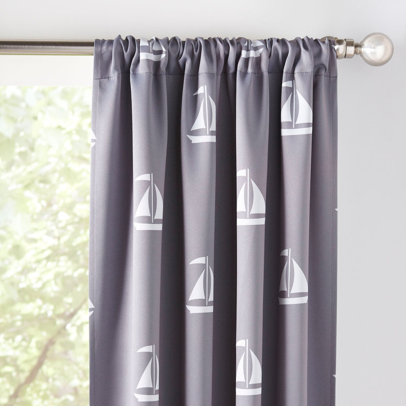 Sailboat Nautical Blackout Thermal Rod Pocket Curtain Panels & Reviews